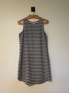 Cupio Black and White Striped Mini Dress